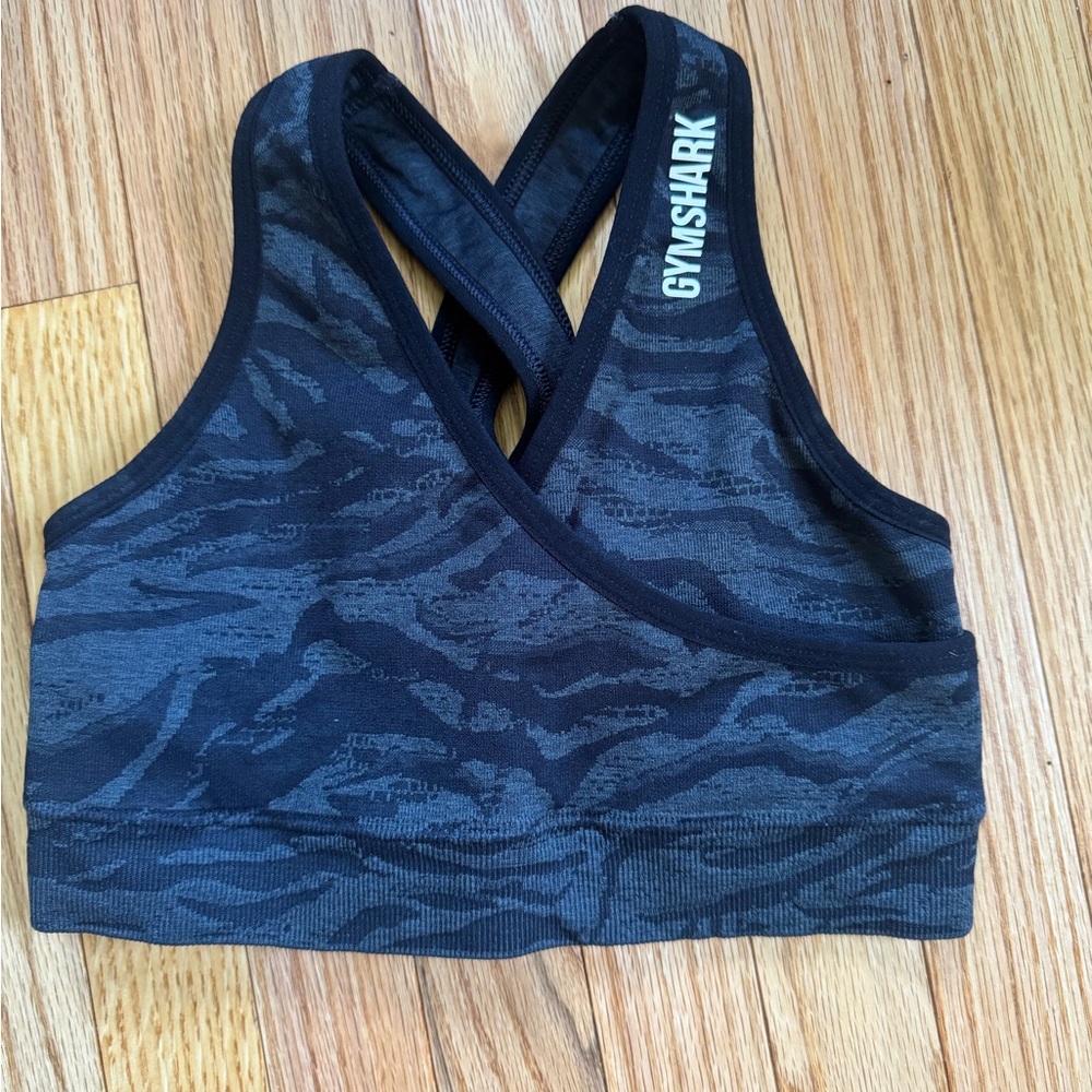 Gymshark Zebra striped Black Sports Bra